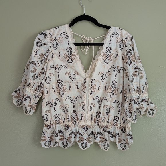 NWT Anthropologie Eyelet Blouse, size M - Picture 3 of 9